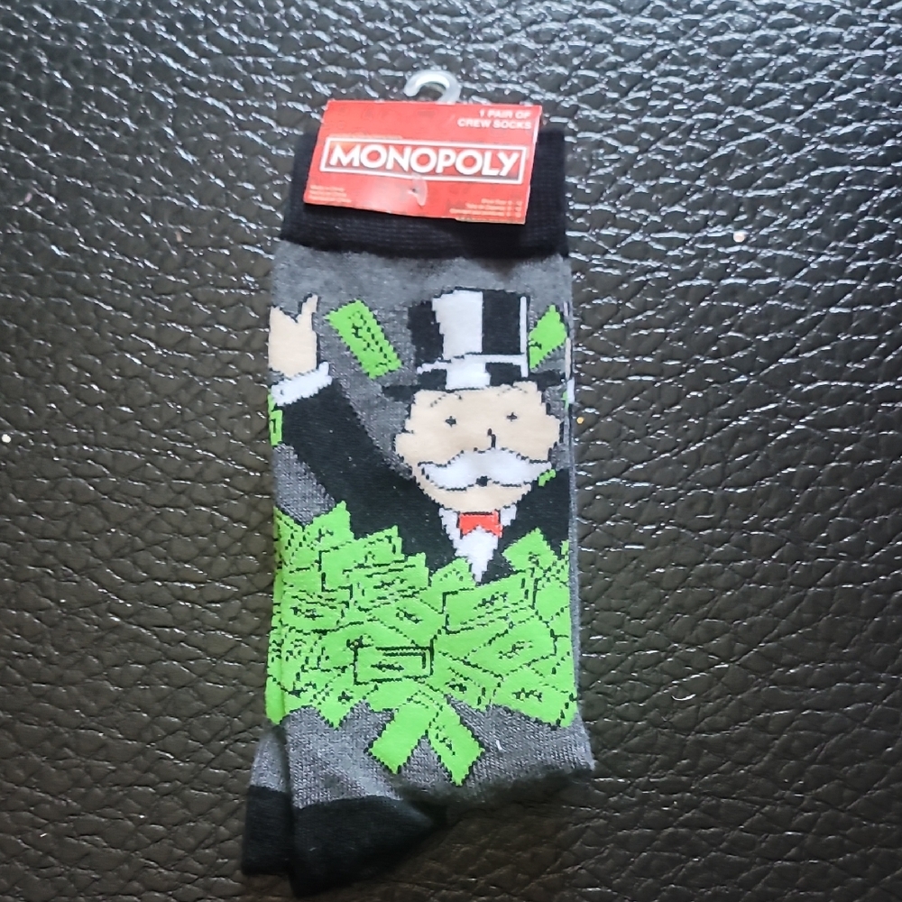 Hanes Gray and Green Casual Socks with Playful Money Design
